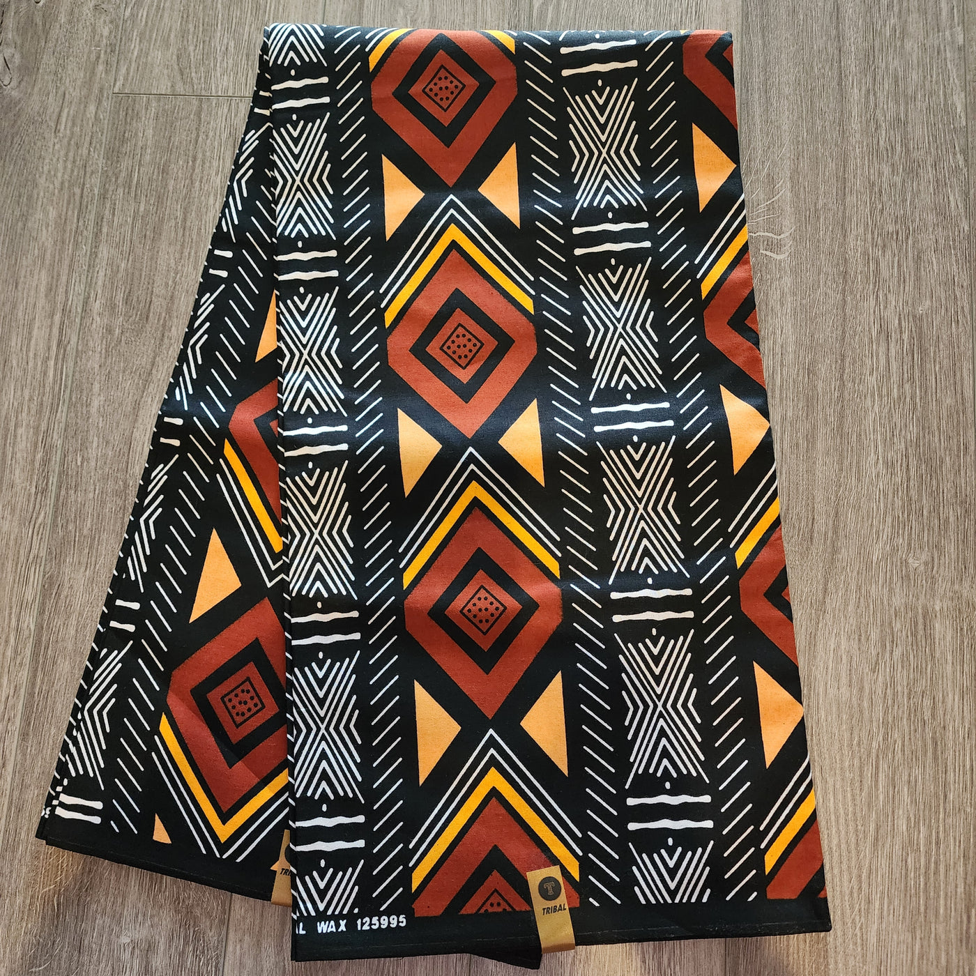 Black, Gold and White Tribal Ankara Fabric, 100% Cotton Fabric AF463