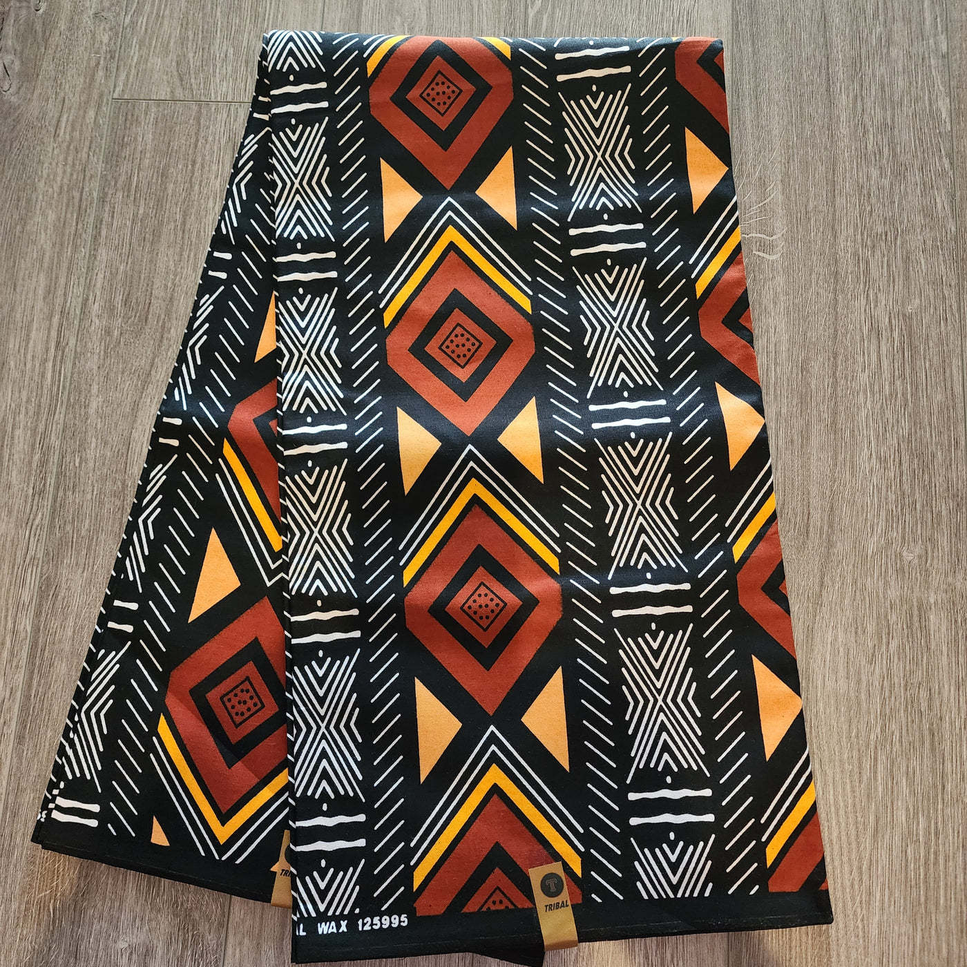 Black, Gold and White Tribal Ankara Fabric, 100% Cotton Fabric AF463