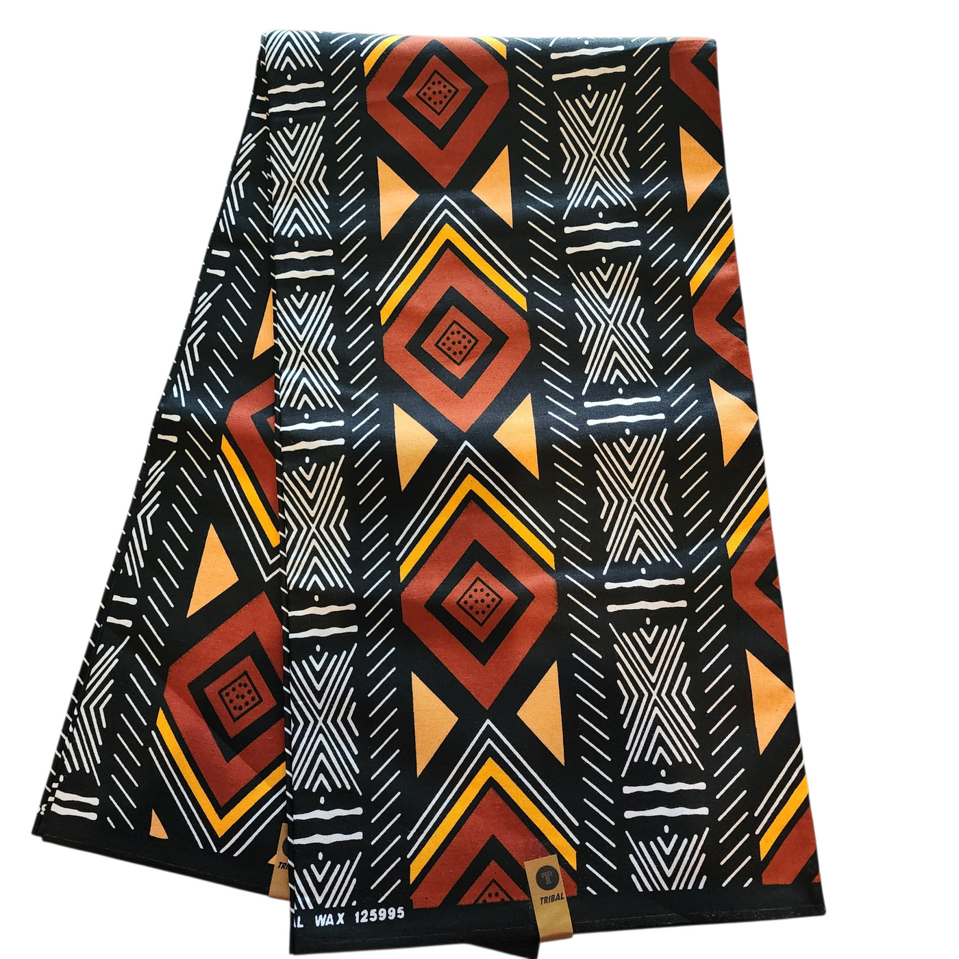 Black, Gold and White Tribal Ankara Fabric, 100% Cotton Fabric AF463