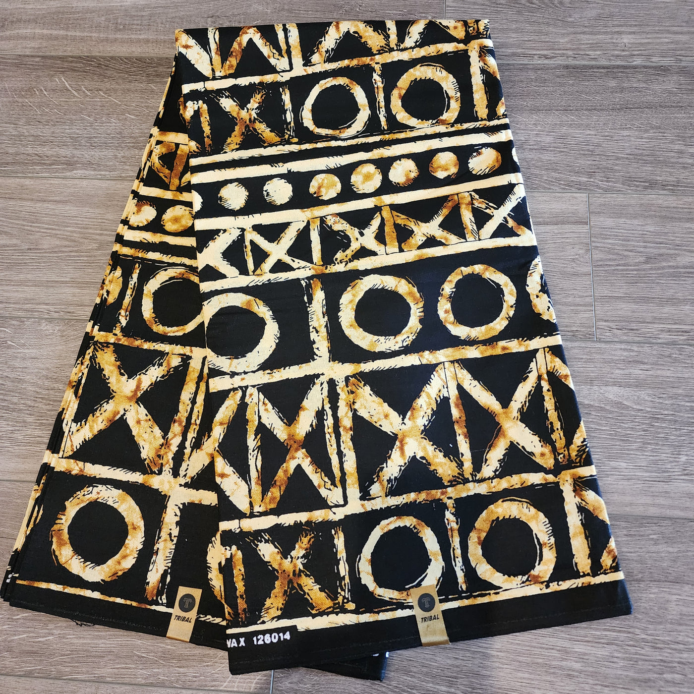 Black and Beige Tribal Ankara Fabric, 100% Cotton Fabric AF463