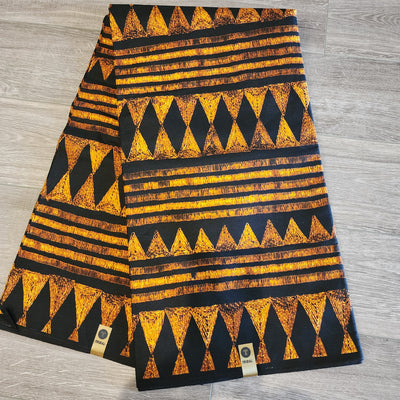 Black and Brown Tribal Ankara Fabric, 100% Cotton Fabric AF463