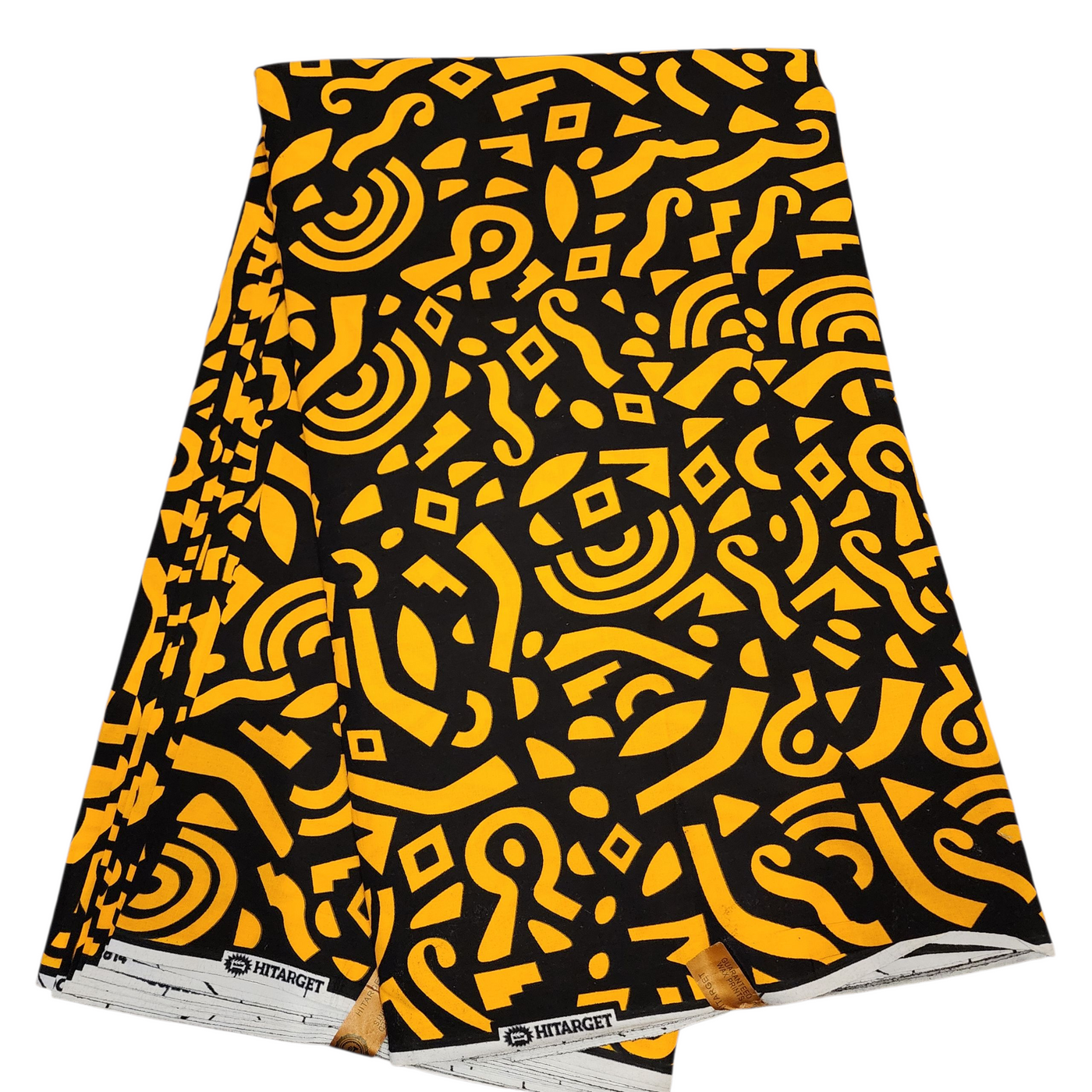 Black and Gold Ankara Fabric, 100% Cotton Fabric AF482