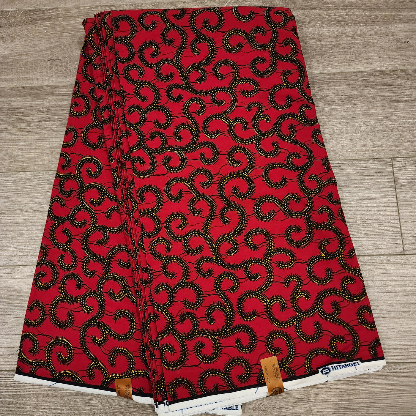 Red and Black Ankara Fabric, 100% Cotton Fabric AF479