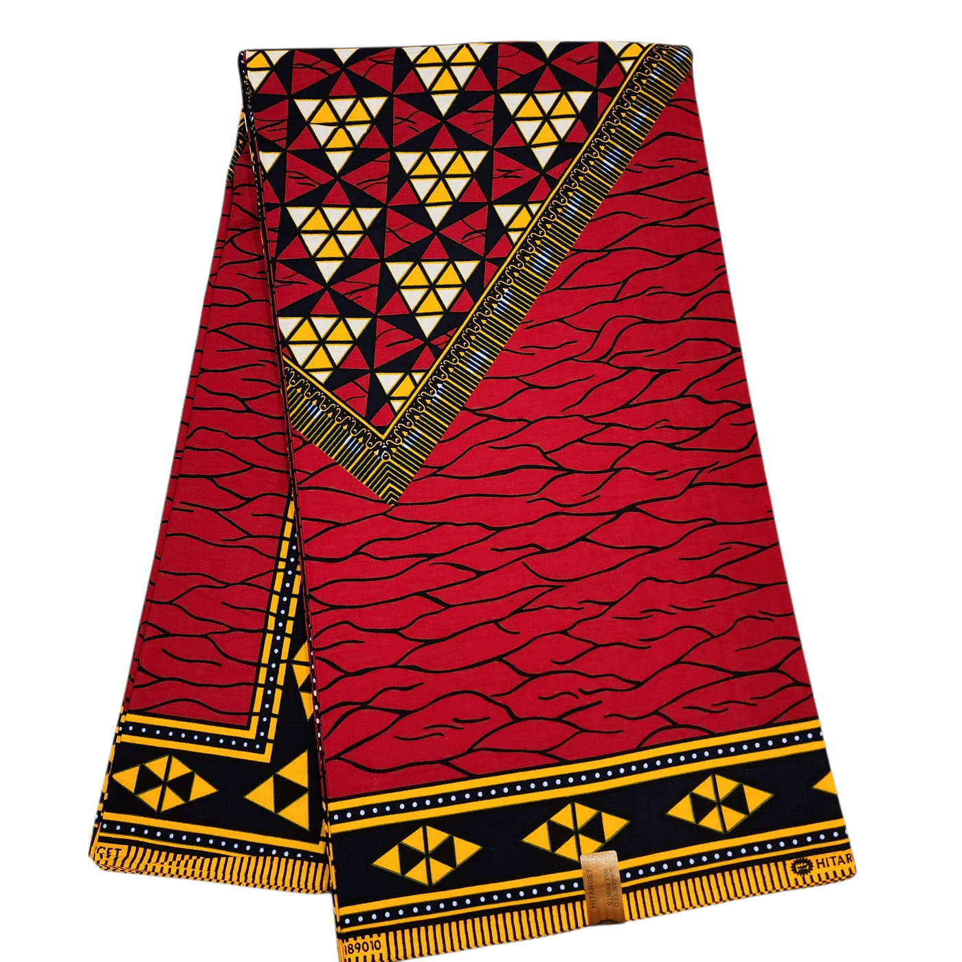 Red, Gold and Black Ankara Fabric, 100% Cotton Fabric AF480