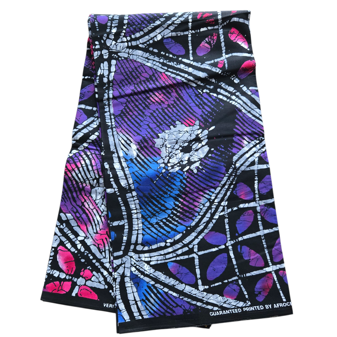 Gray, Pink and Black Tie-dye Ankara Fabric, 100% Cotton Fabric, African Print Fabric