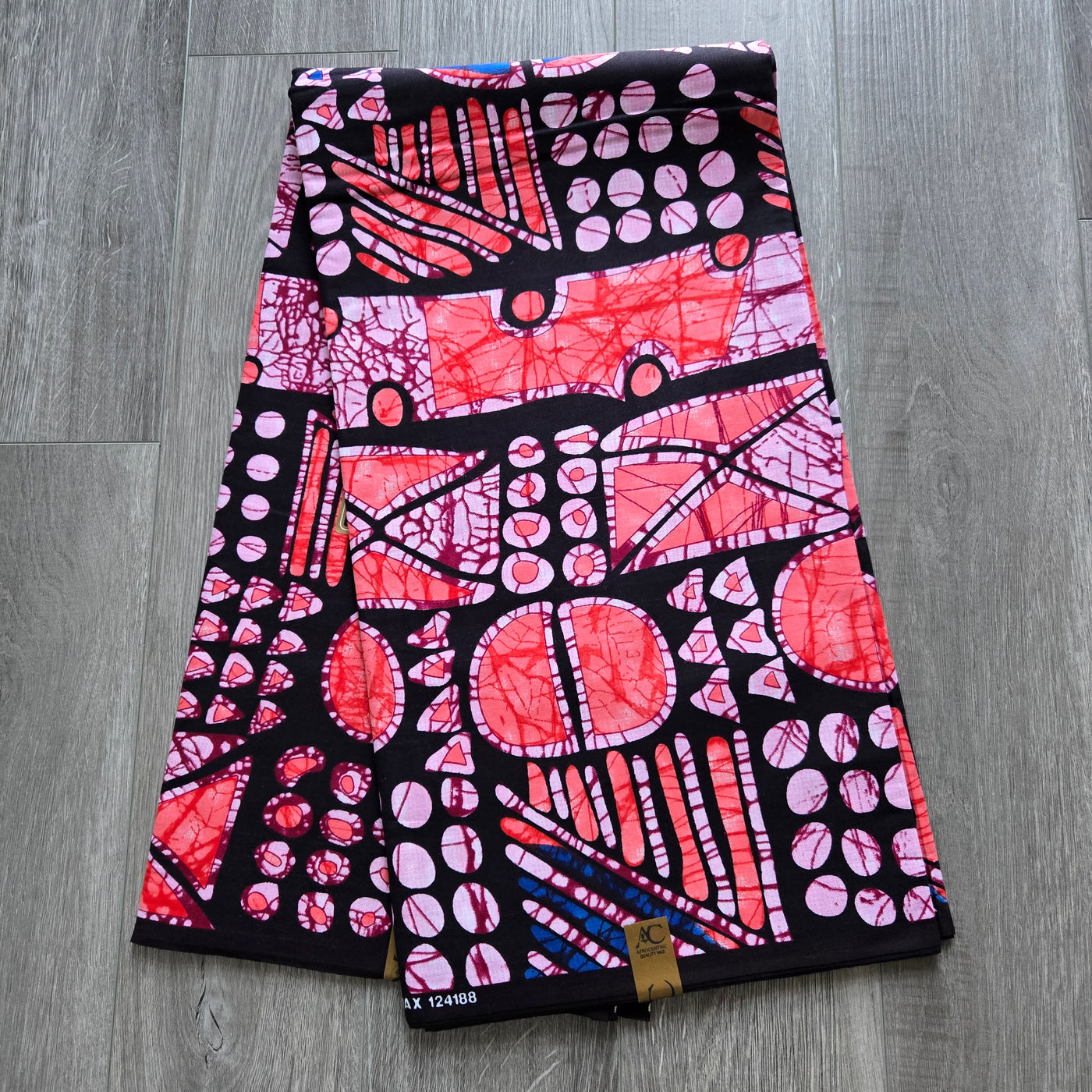 Pink and Black Tie-dye Ankara Fabric, 100% Cotton Fabric, African Print Fabric