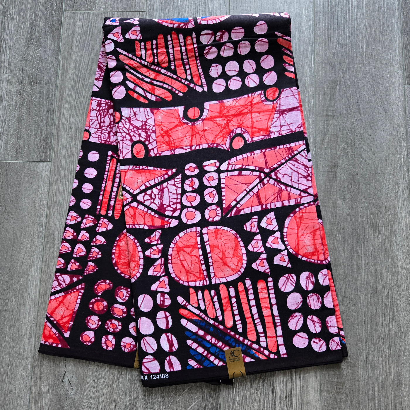 Pink and Black Tie-dye Ankara Fabric, 100% Cotton Fabric, African Print Fabric