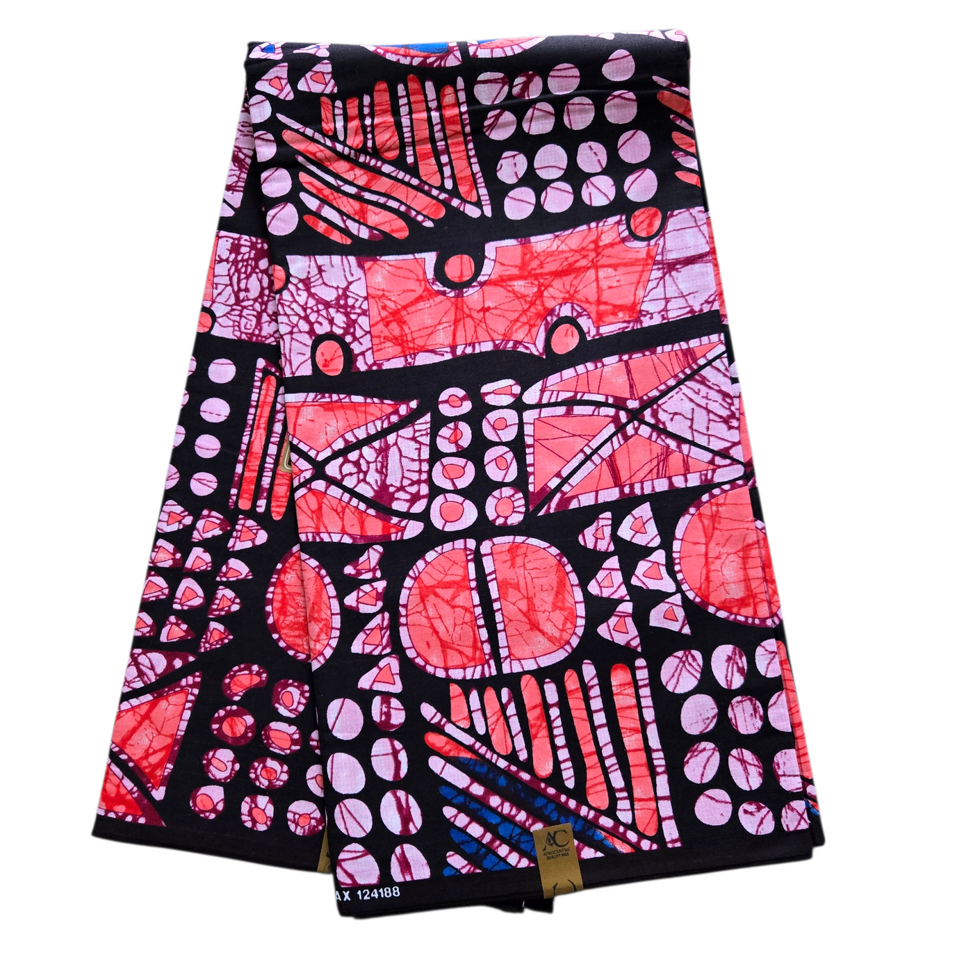 Pink and Black Tie-dye Ankara Fabric, 100% Cotton Fabric, African Print Fabric