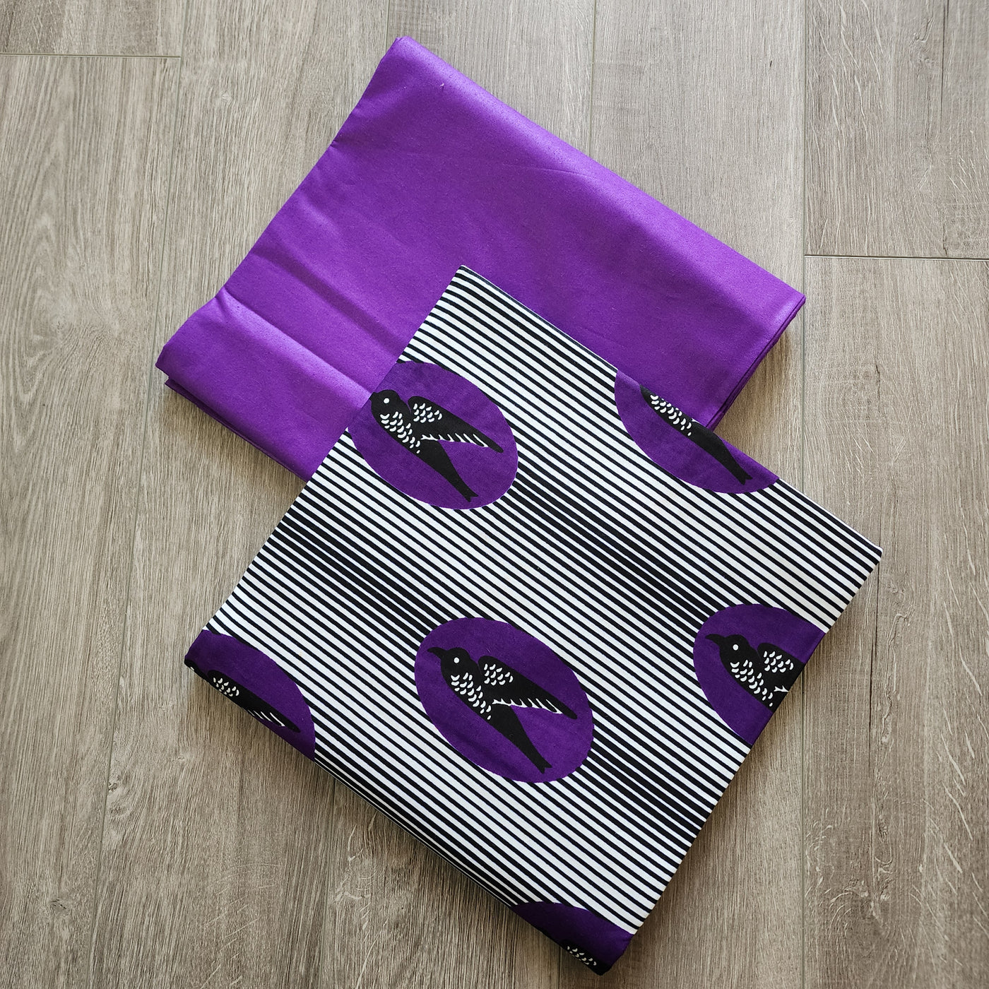 Mix and Match African Print Fabric, Ankara Fabric, 100% Cotton Fabric, Wax Print Fabric, White, Purple and Black Ankara Fabric