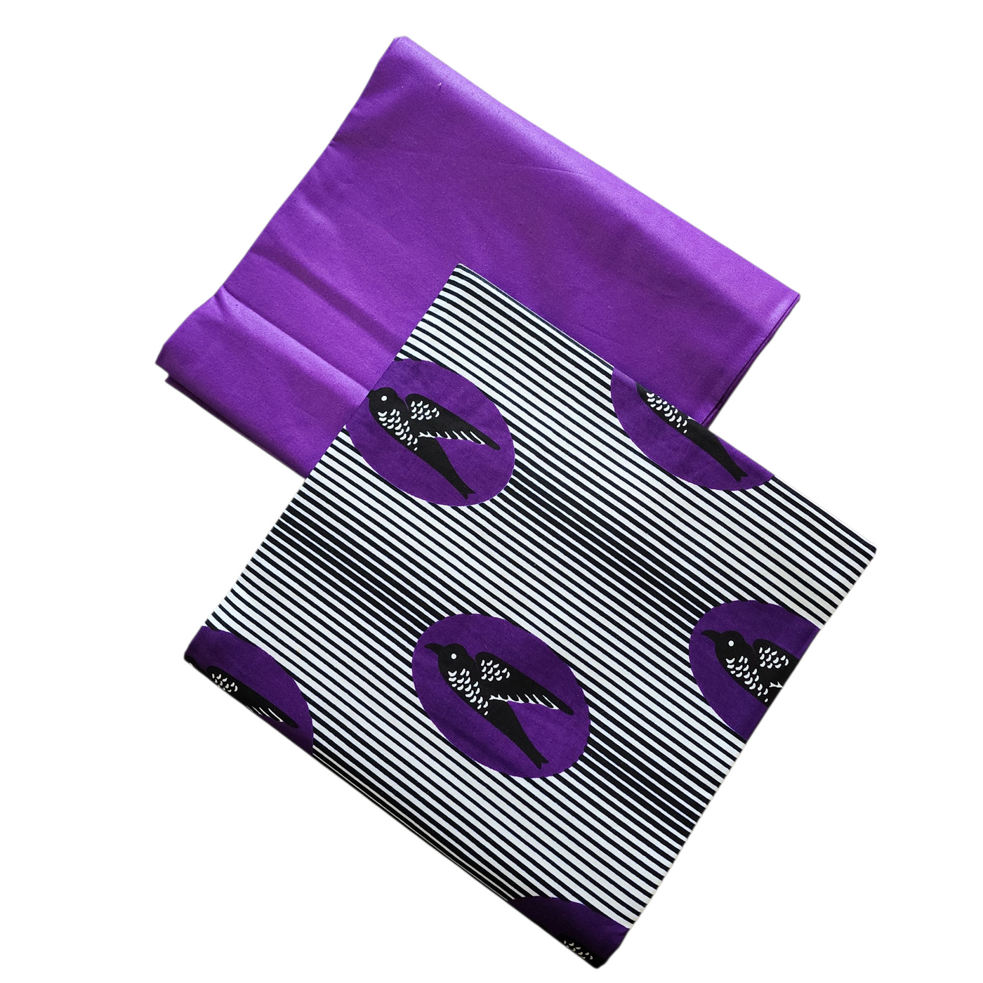 Mix and Match African Print Fabric, Ankara Fabric, 100% Cotton Fabric, Wax Print Fabric, White, Purple and Black Ankara Fabric