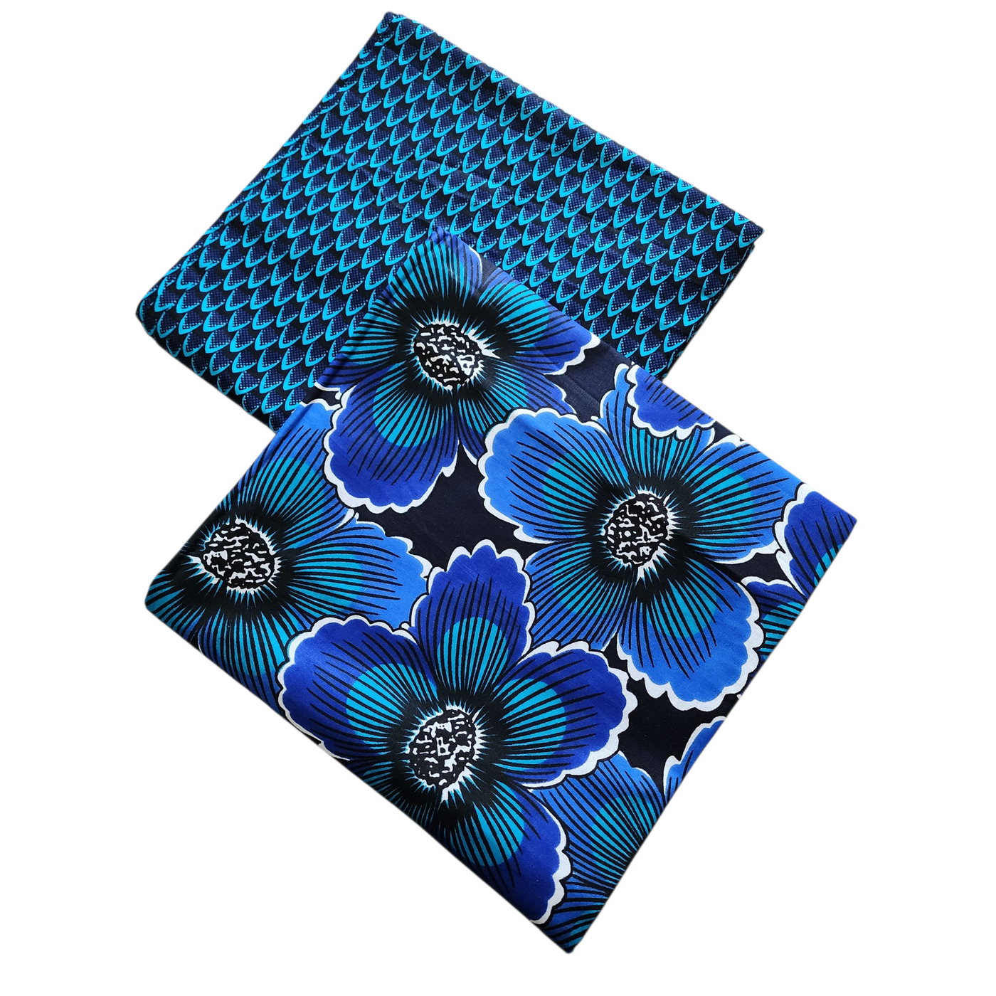 Mix and Match African Print Fabric, Ankara Fabric, 100% Cotton Fabric, Wax Print Fabric, Blue and Black Ankara Fabric