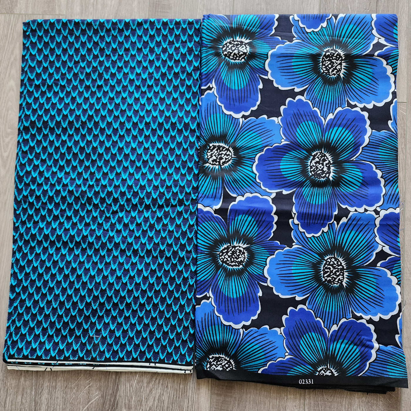 Mix and Match African Print Fabric, Ankara Fabric, 100% Cotton Fabric, Wax Print Fabric, Blue and Black Ankara Fabric
