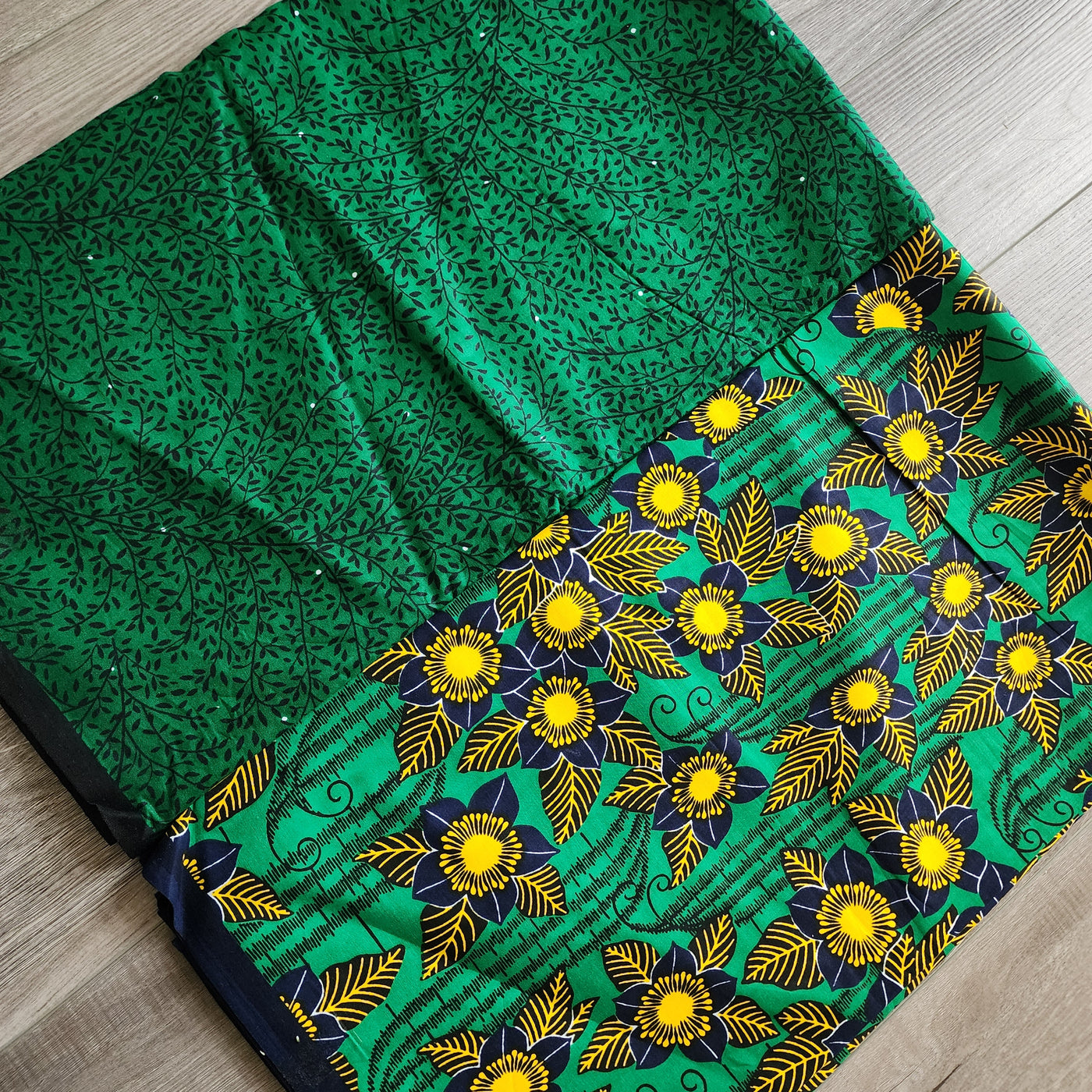 Mix and Match African Print Fabric, Ankara Fabric, 100% Cotton Fabric, Wax Print Fabric, Green and Black Fabric
