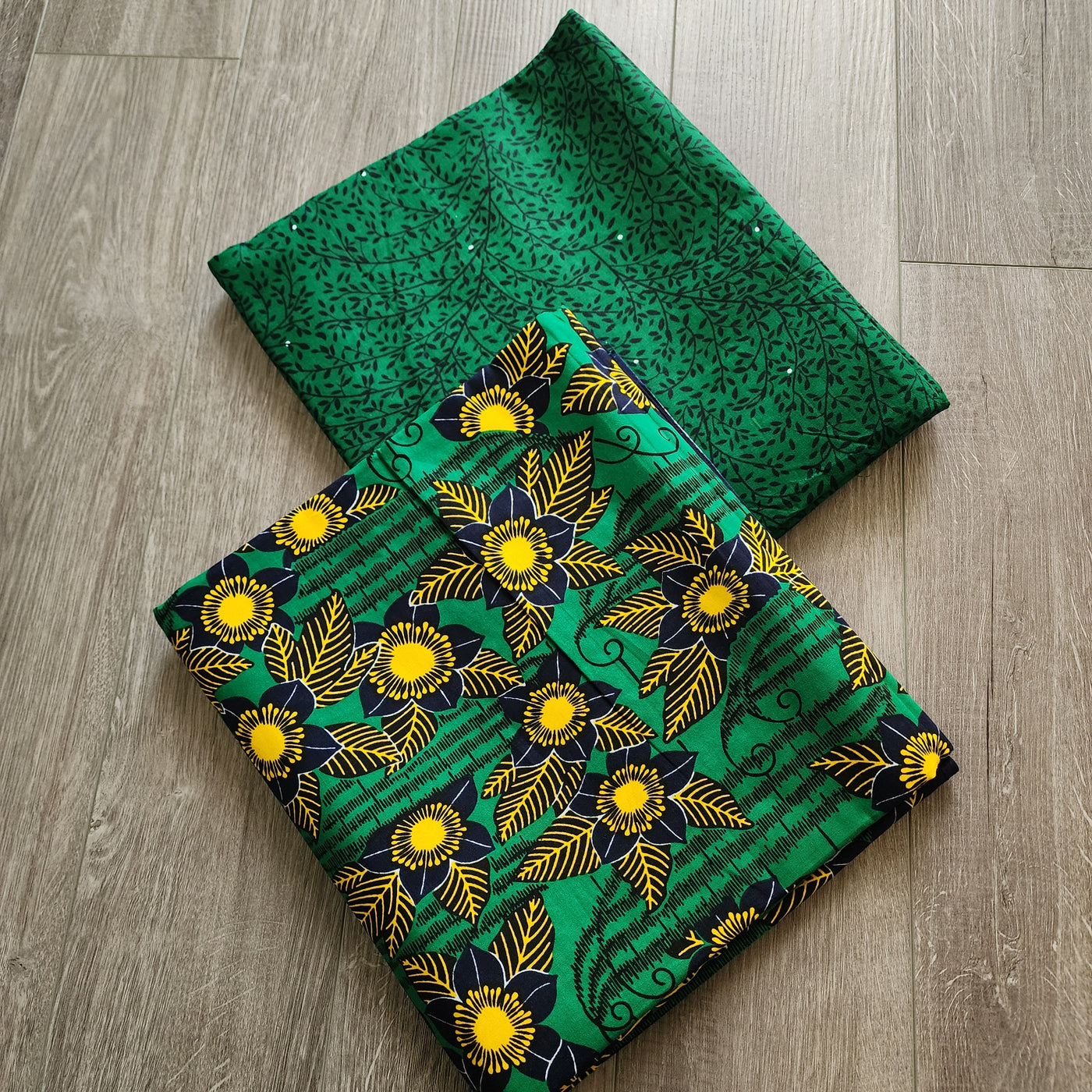 Mix and Match African Print Fabric, Ankara Fabric, 100% Cotton Fabric, Wax Print Fabric, Green and Black Fabric