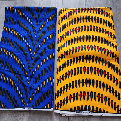 Mix and Match African Print Fabric, Ankara Fabric, 100% Cotton Fabric, Wax Print Fabric, Blue and Black Ankara Fabric