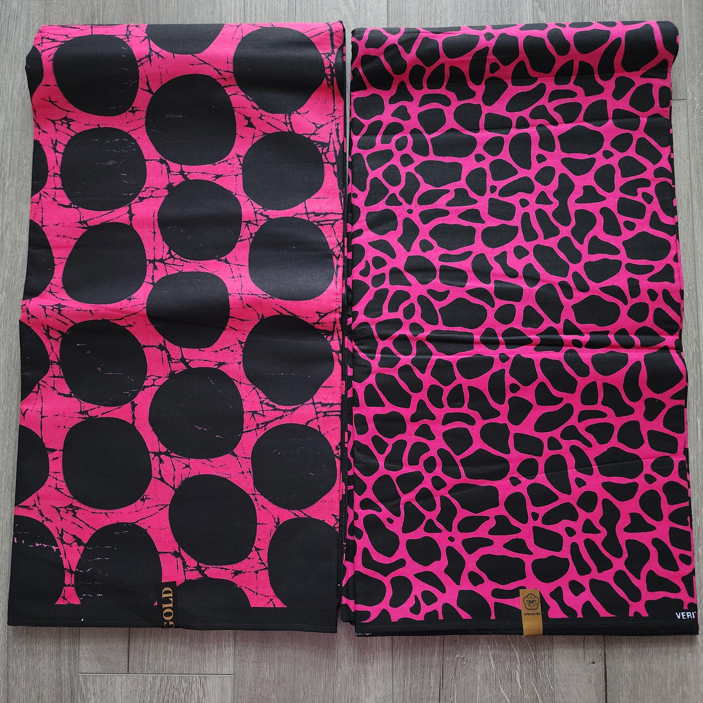 Mix and Match African Print Fabric, Ankara Fabric, 100% Cotton Fabric, Wax Print Fabric, Pink and Black Ankara Fabric