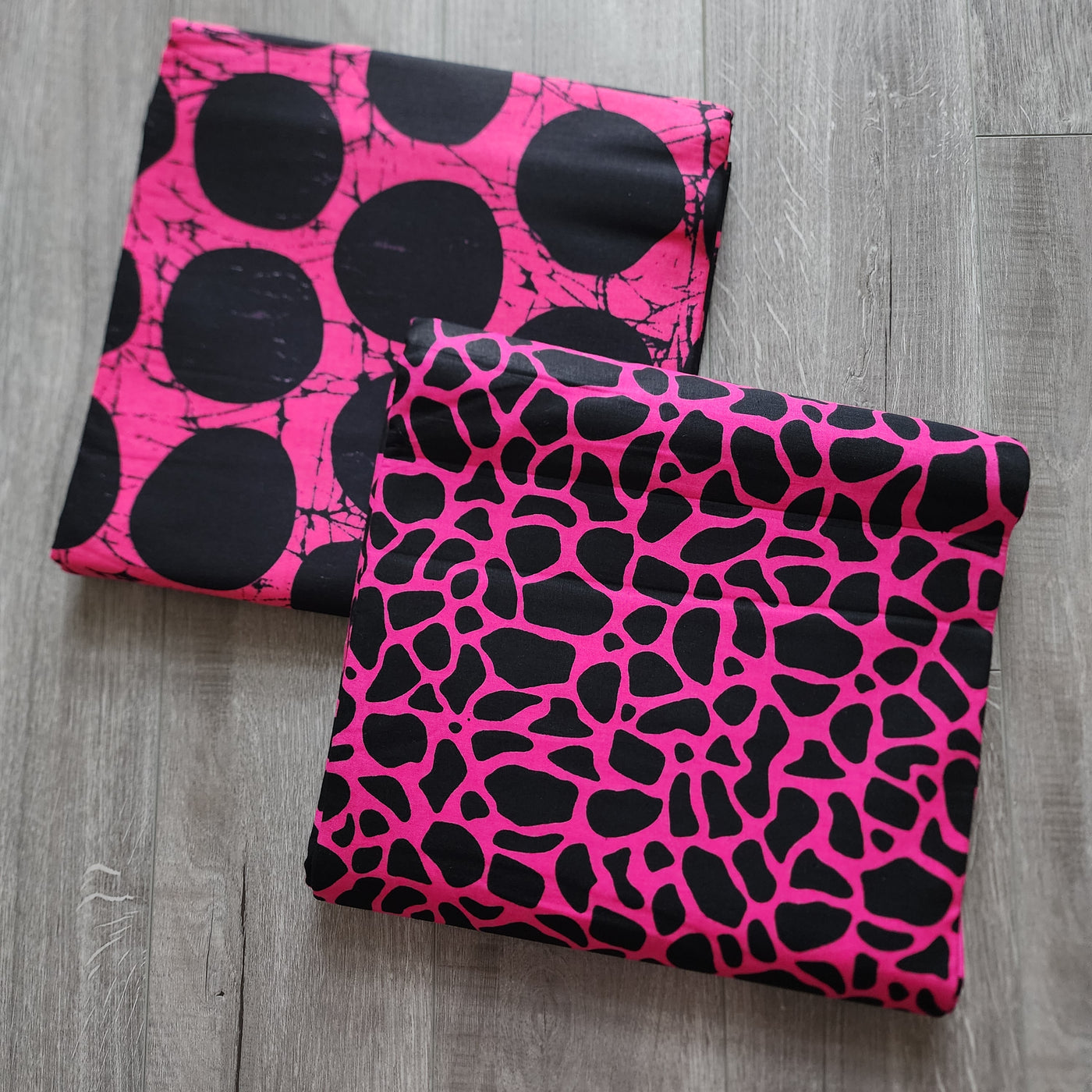 Mix and Match African Print Fabric, Ankara Fabric, 100% Cotton Fabric, Wax Print Fabric, Pink and Black Ankara Fabric