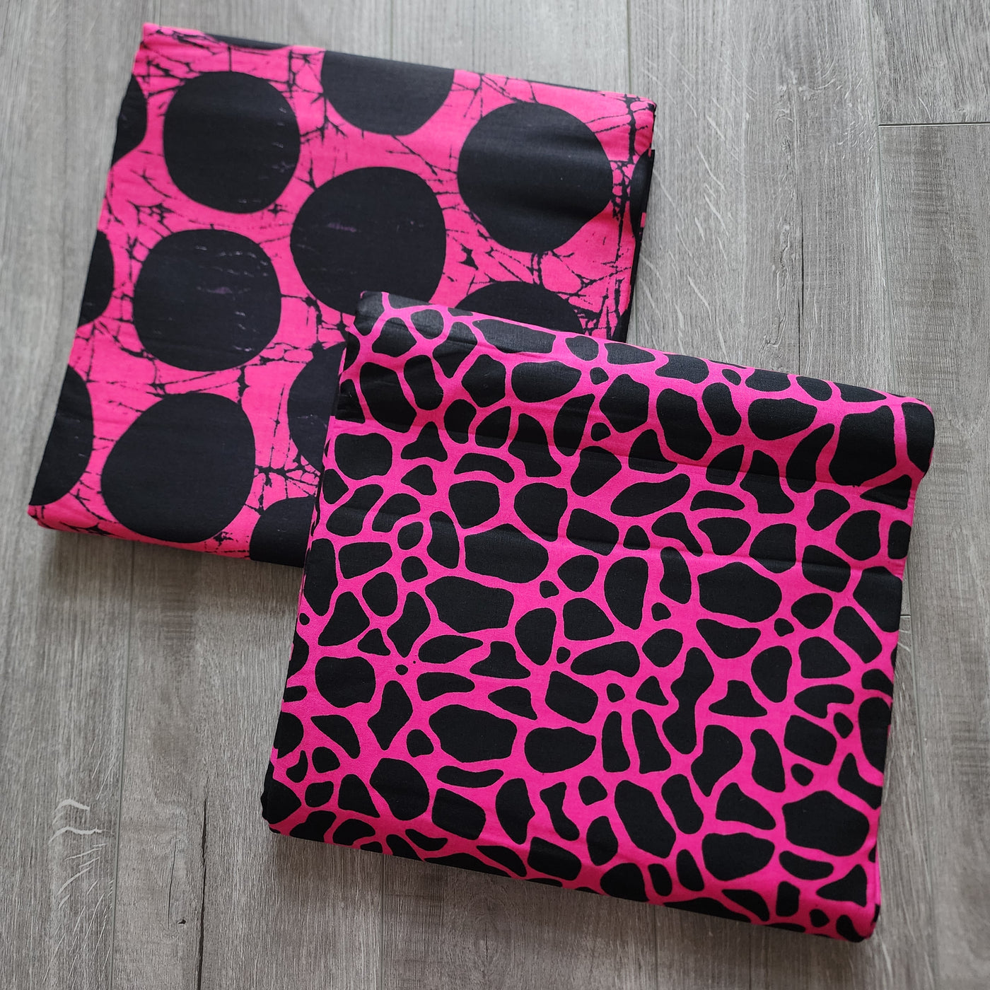 Mix and Match African Print Fabric, Ankara Fabric, 100% Cotton Fabric, Wax Print Fabric, Pink and Black Ankara Fabric