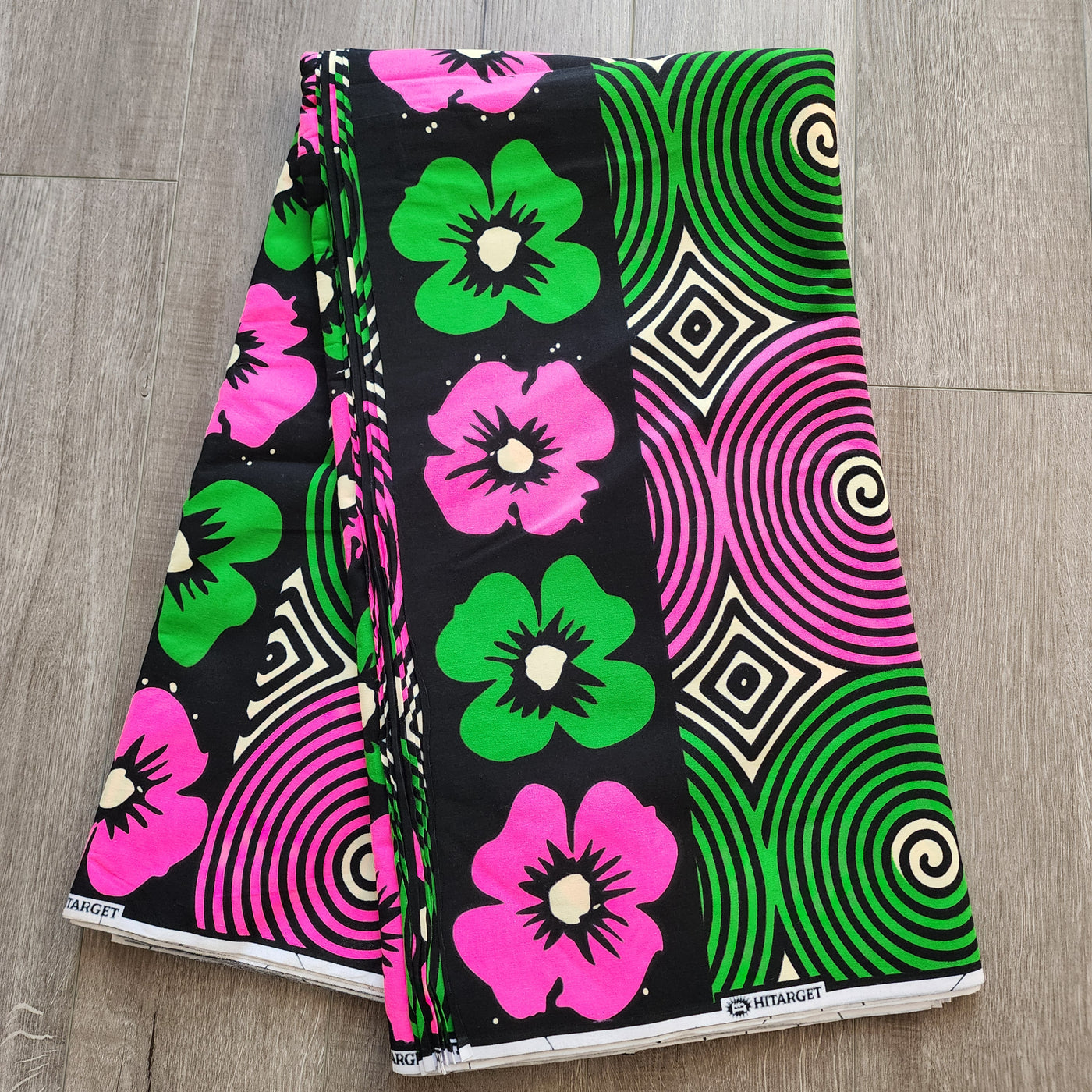 Green and Pink Ankara Fabric, 100% Cotton Fabric, Phoenix Hitarget Ank ...