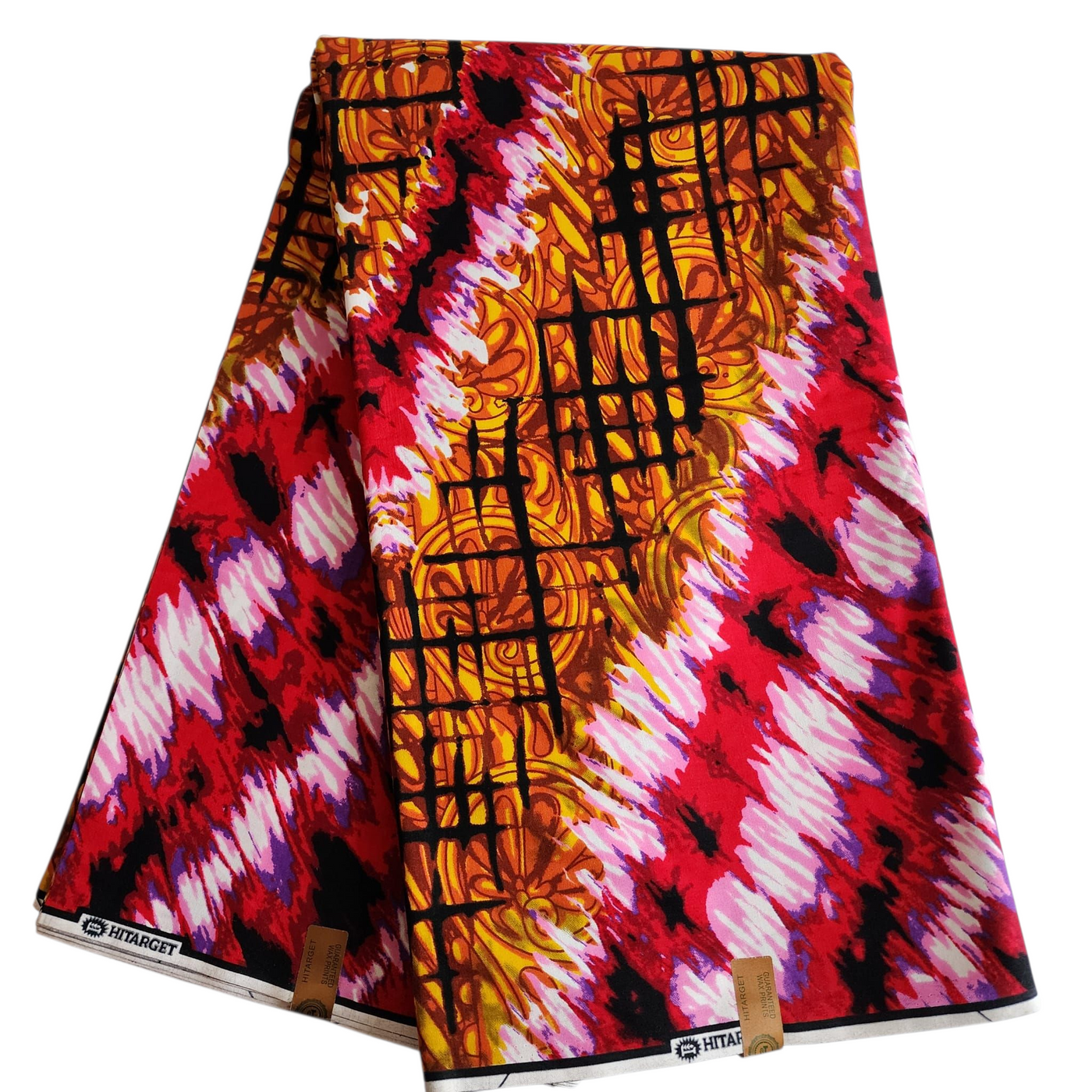 Pink Tie-dye Ankara Fabric, 100% Cotton Fabric AF458