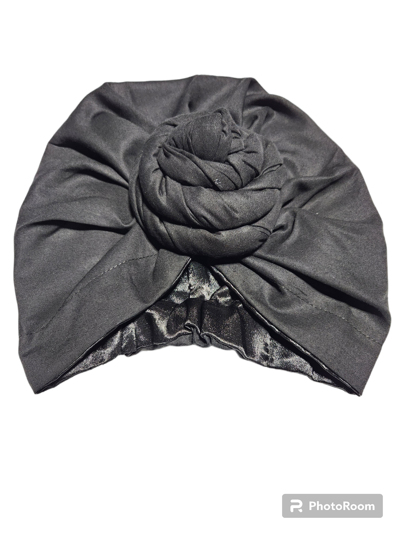 Solid Black Pre-tied Headwrap