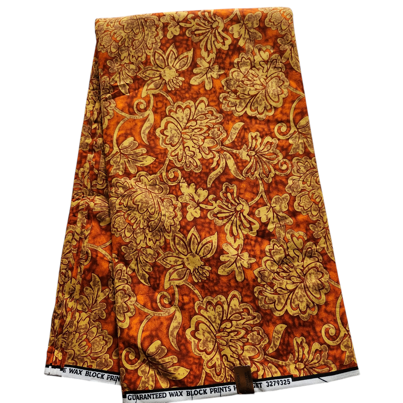 Orange and Gold African Print Fabric, Ankara Fabric, AF299