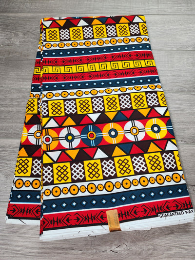 Multicolor Tribal African Print Fabric, Ankara Fabric