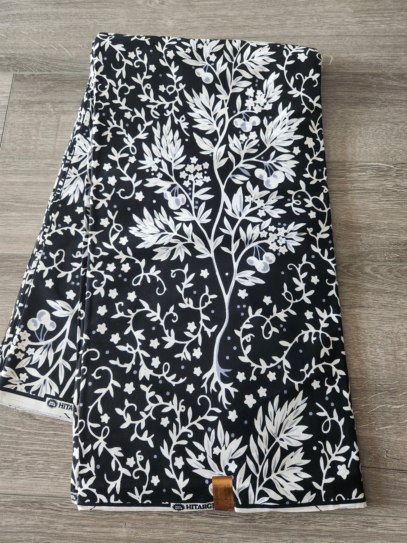 White and Black Monochrome African Print Fabric, Ankara Fabric AF46