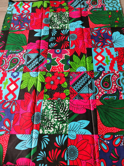 Patchwork African Print Fabric, Ankara Fabric AF59