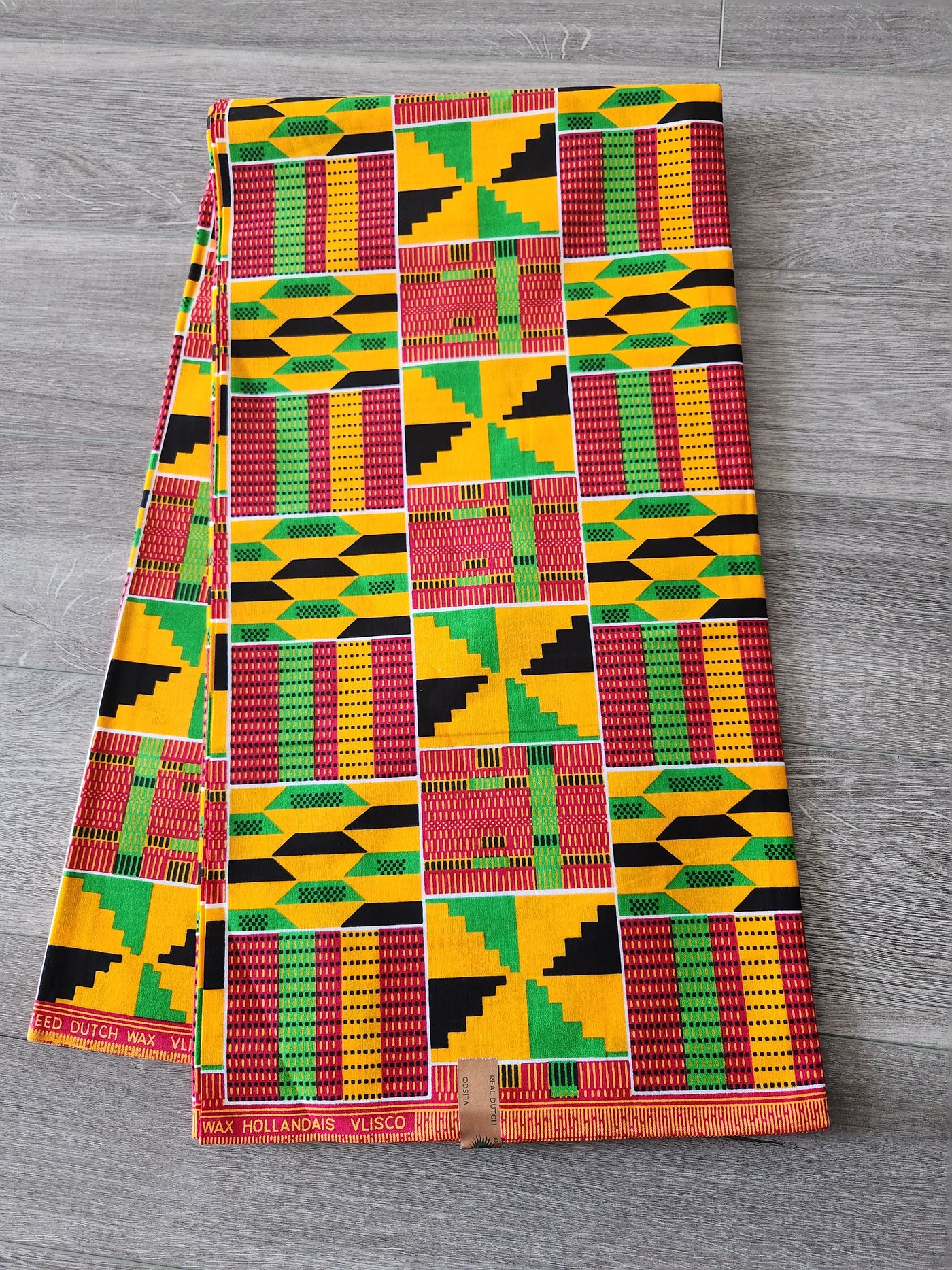 Yellow Kente African Print Fabric, Ankara Fabric AF32