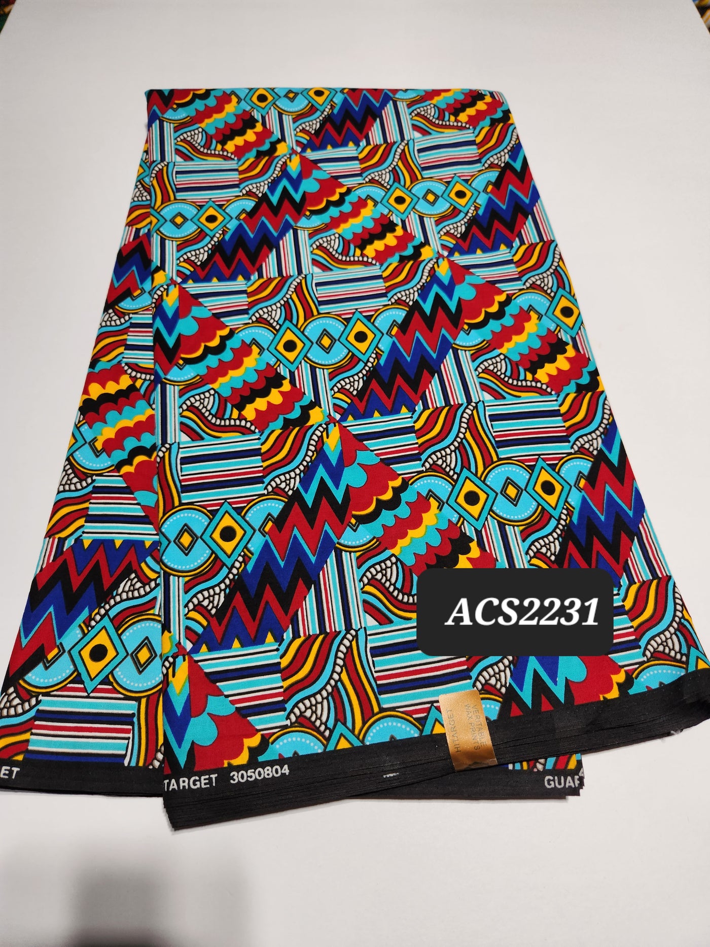 Teal African Print Ankara Fabric ACS2231