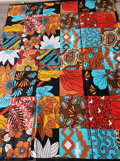 Patchwork African Print Fabric, Ankara Fabric AF58