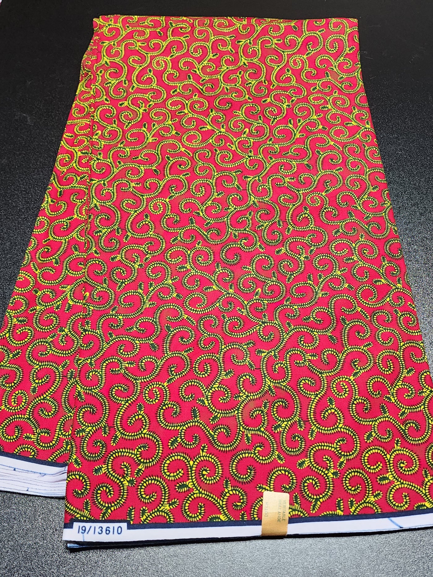 Red Ankara Print Fabric