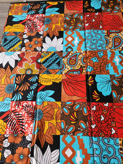 Patchwork African Print Fabric, Ankara Fabric AF58