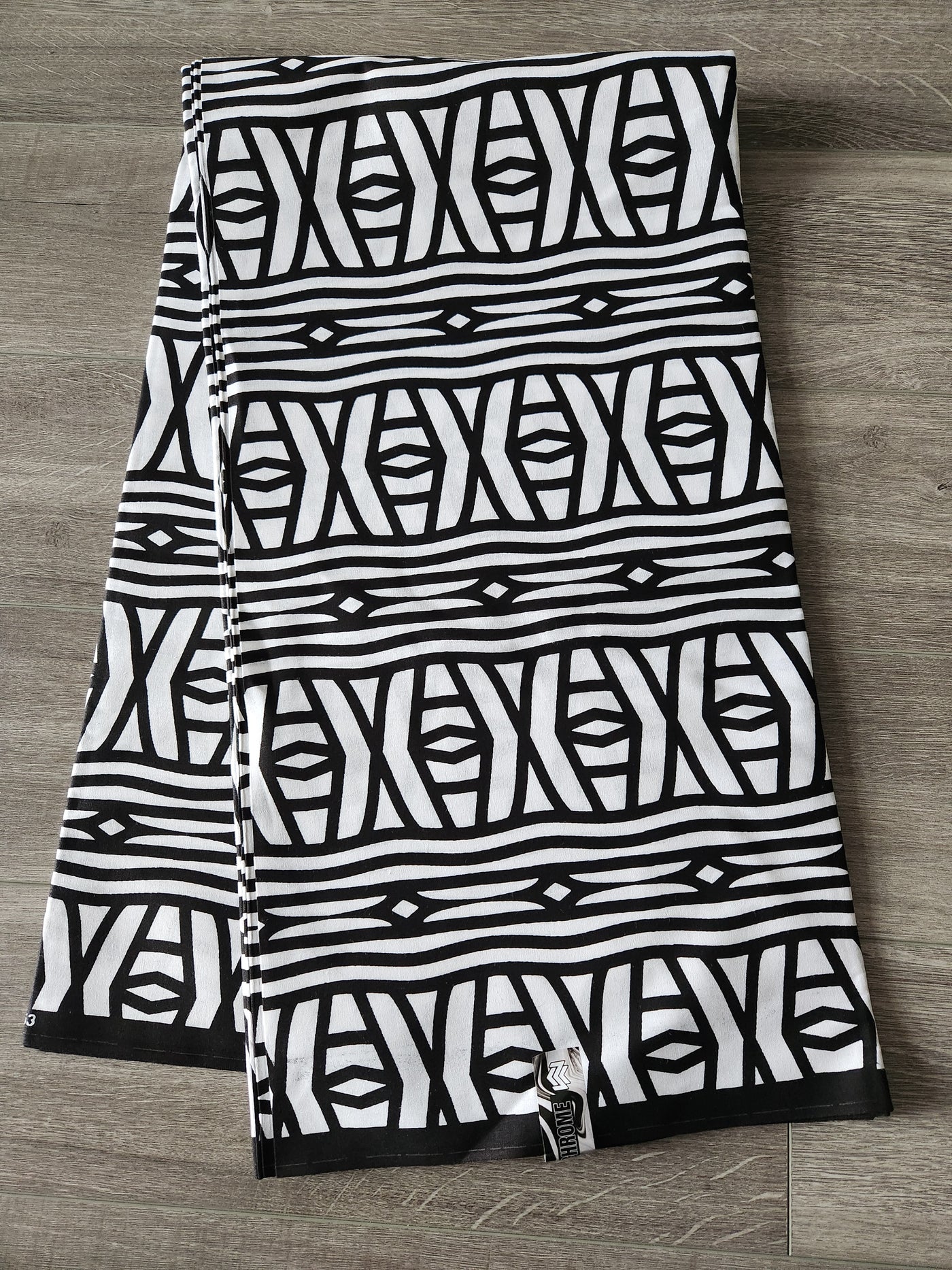 White and Black African Print Fabric, Monochrome Fabric, Ankara Fabric, AF194