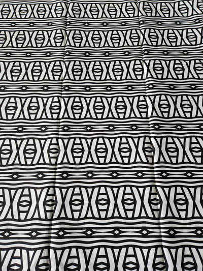 White and Black African Print Fabric, Monochrome Fabric, Ankara Fabric, AF194