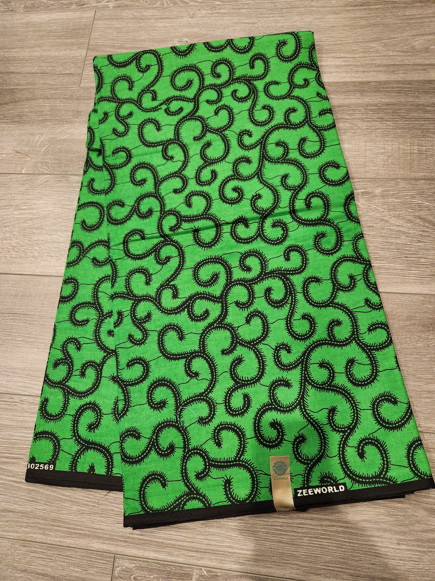 Green and Black African Print Fabric, Ankara Fabric, AF202