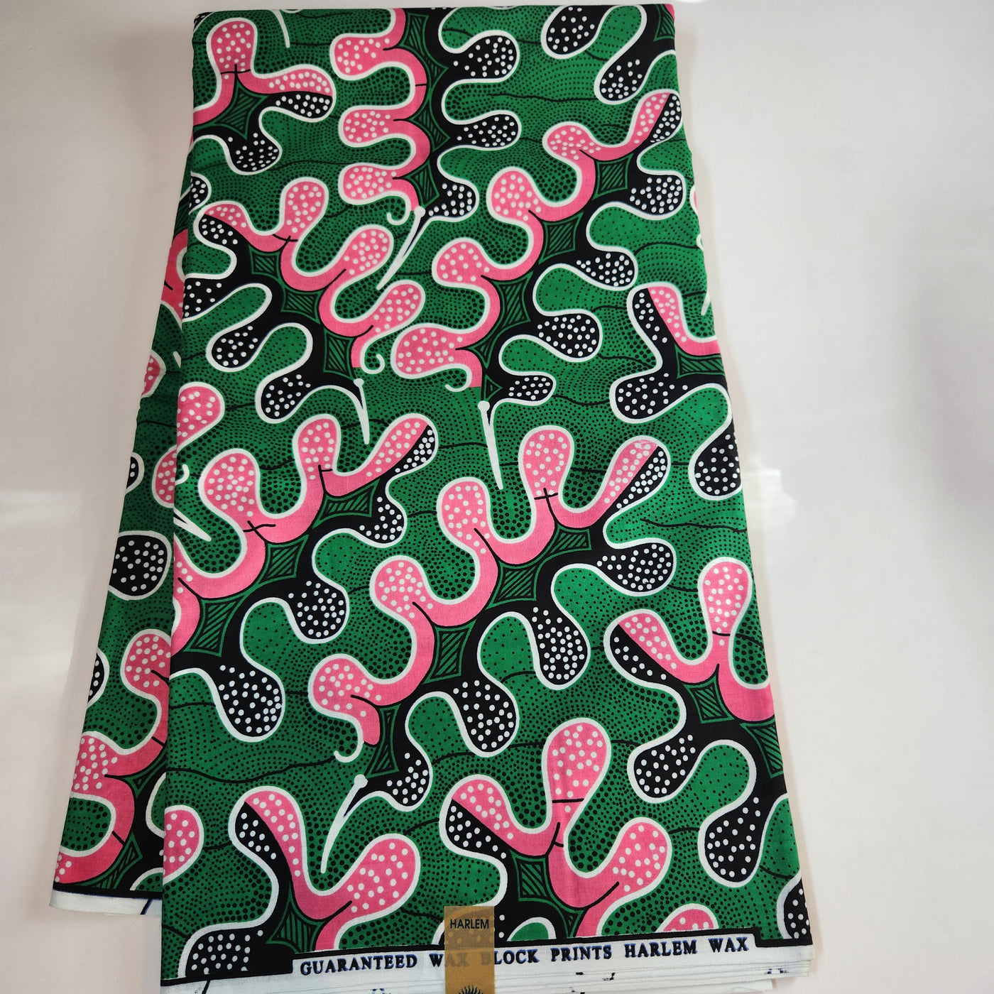 Pink and Green African Print Fabric, Ankara Fabric, AF281