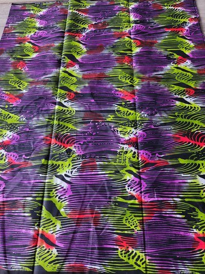 Purple and Green African Print Fabric, Ankara Fabric, AF195