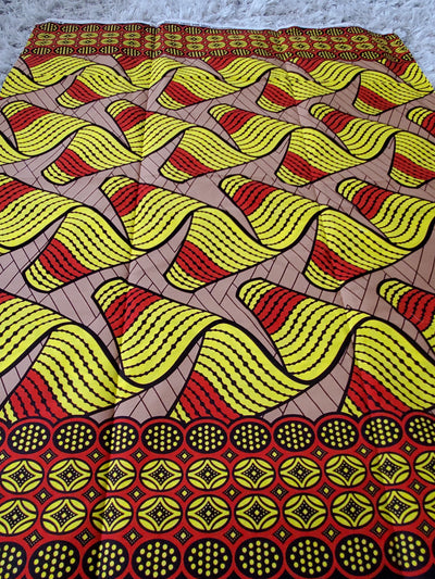 Brown Ankara Print Fabric