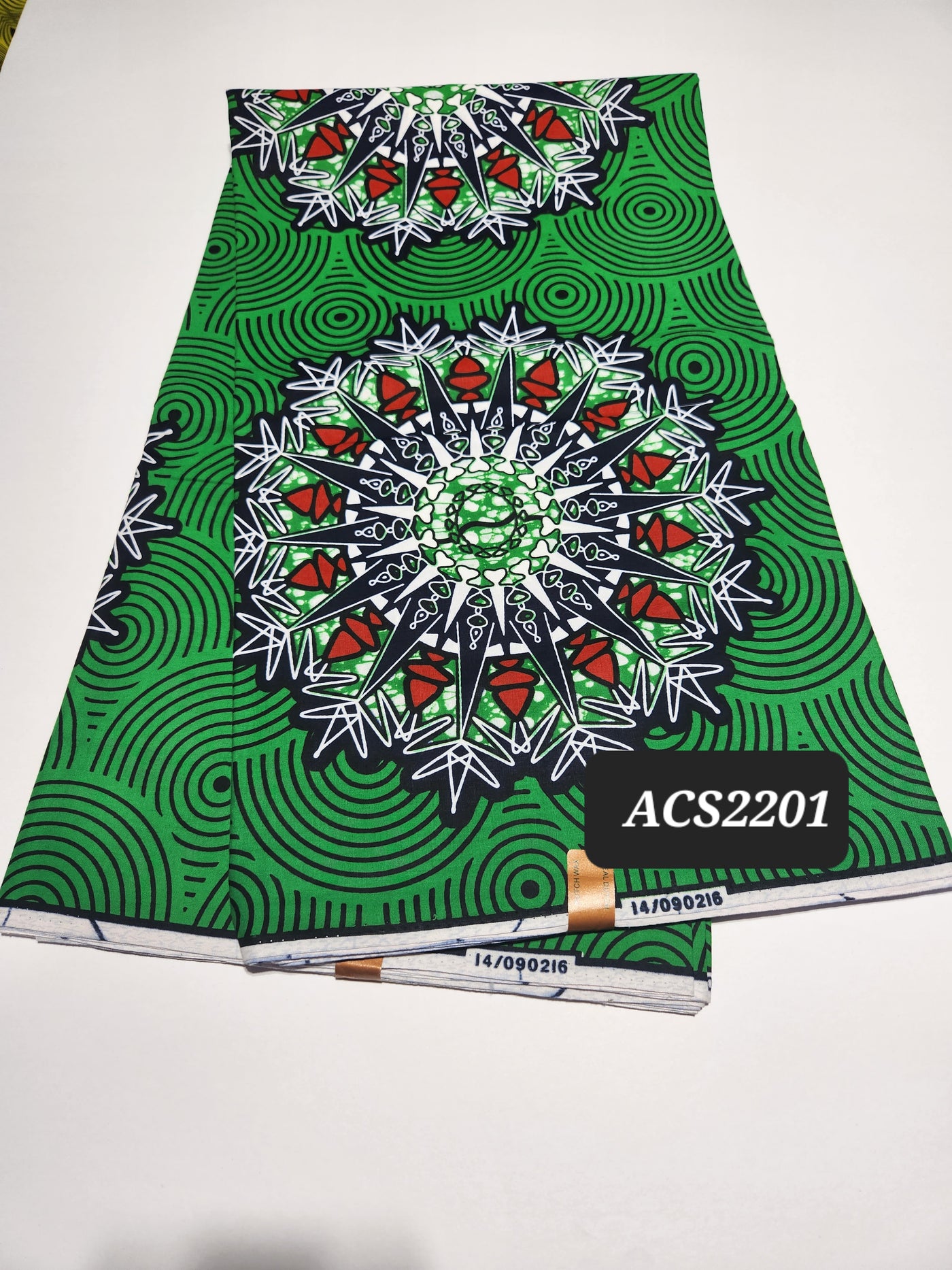 Green Ankara Print Fabric ACS2201