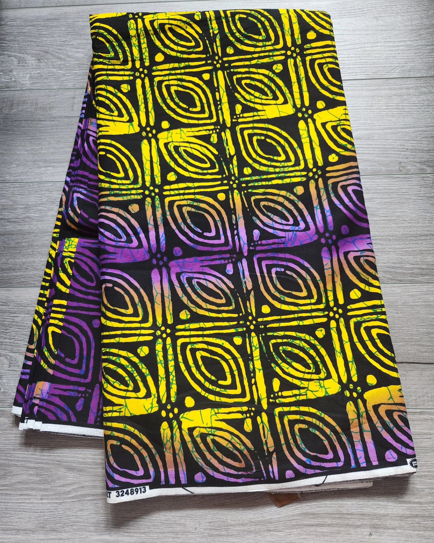 Purple and Yellow African Print Fabric, Ankara Fabric AF29