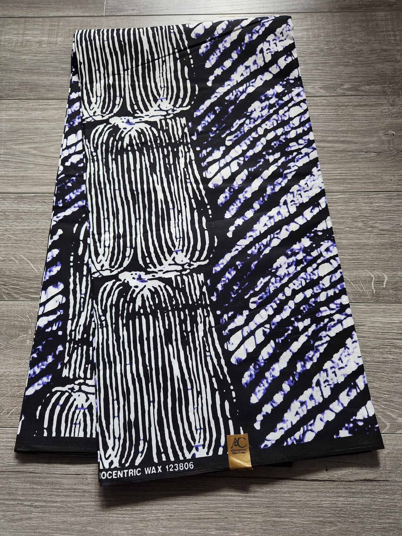 Monochrome Tie Dye Adire Ankara Print Fabric ACS2075