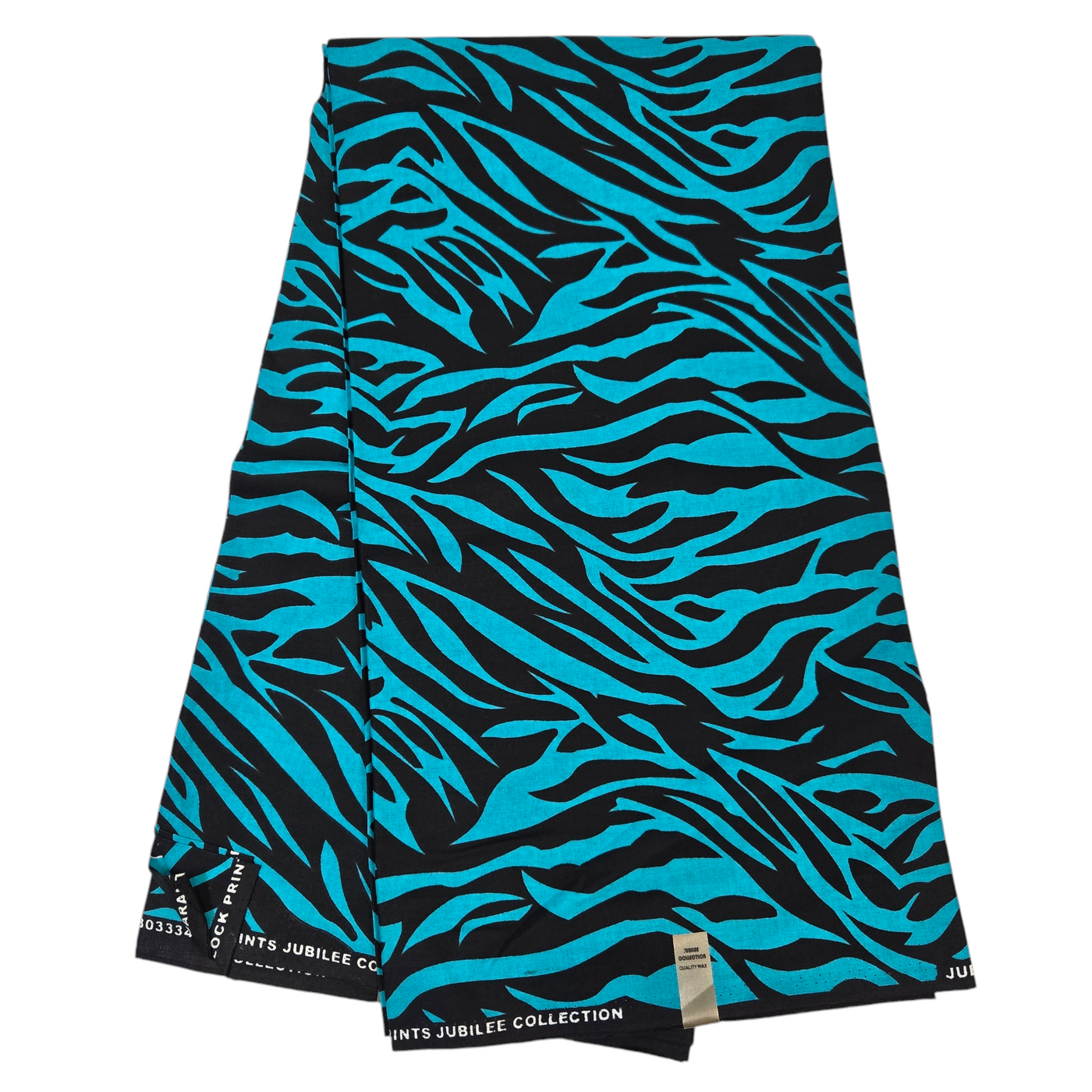 Teal and Black African Print Fabric, Ankara Fabric, AF334