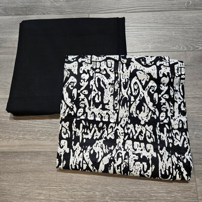 Black and White Monochrome Mix and Match African Print Fabric, Ankara Fabric, 100%Cotton Fabric