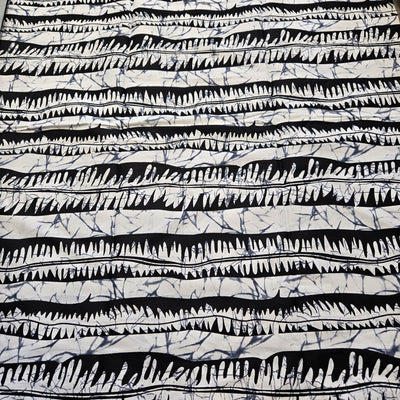 White and Black Monochrome Tribal African Print Fabric, Ankara Fabric, 100% Cotton Fabric, AF352