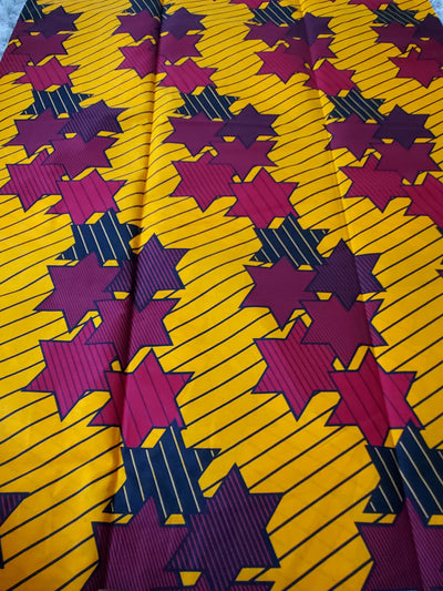 Yellow Ankara Print Fabric