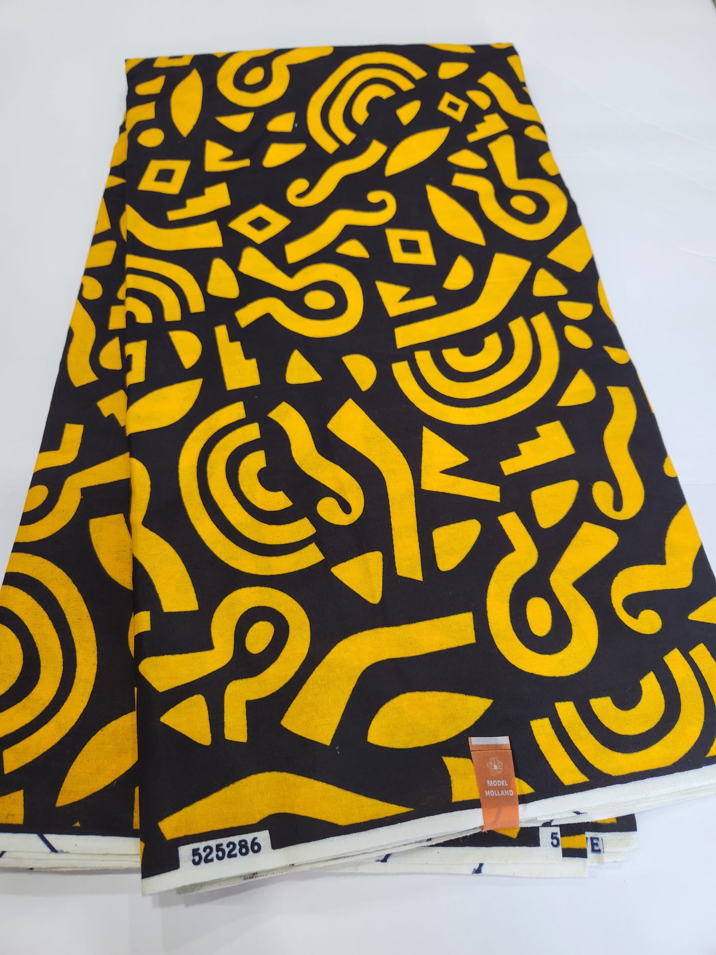 Black and Gold Ankara Print Fabric