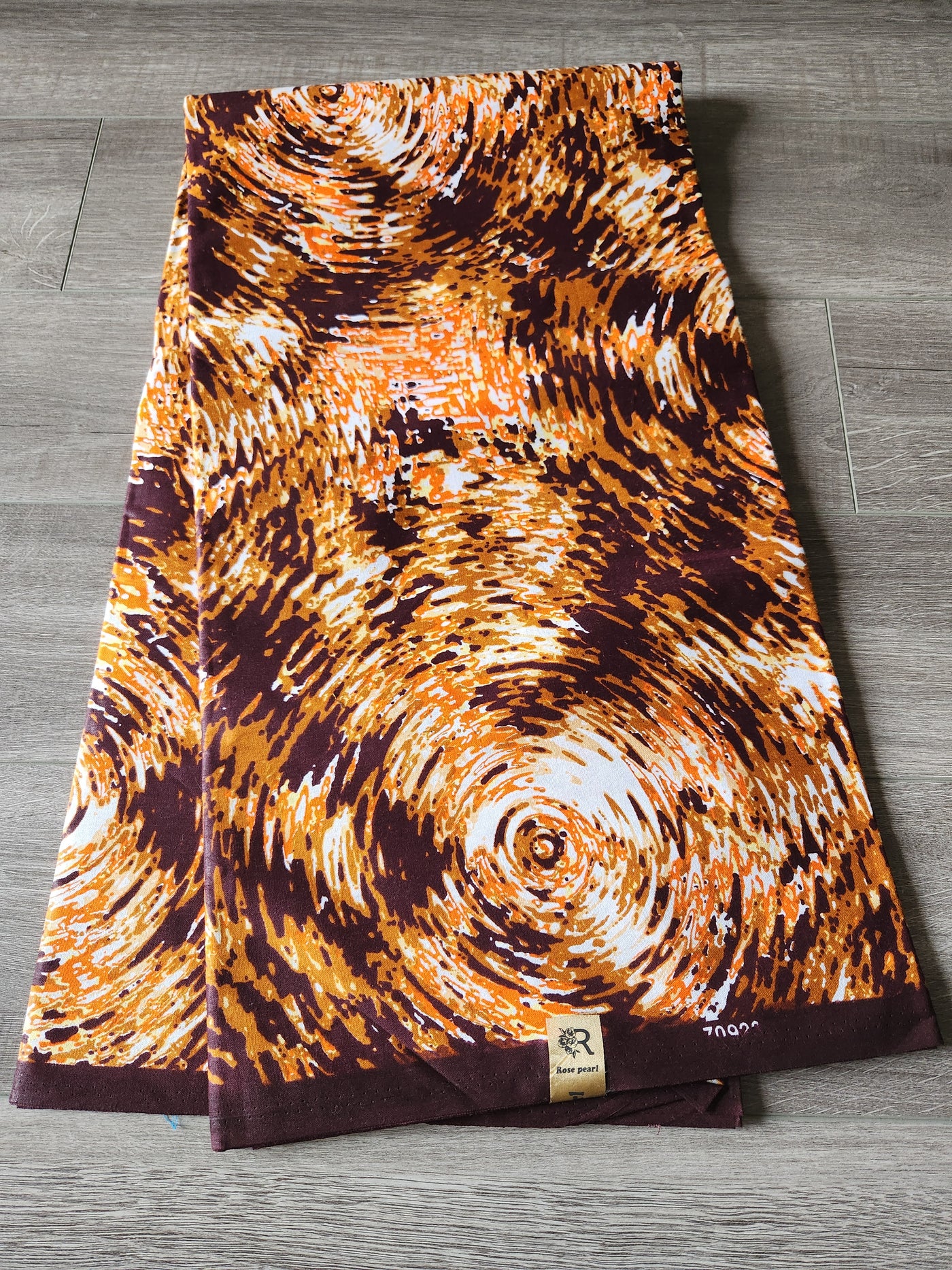 Orange Tie-Dye Ankara Print Fabric