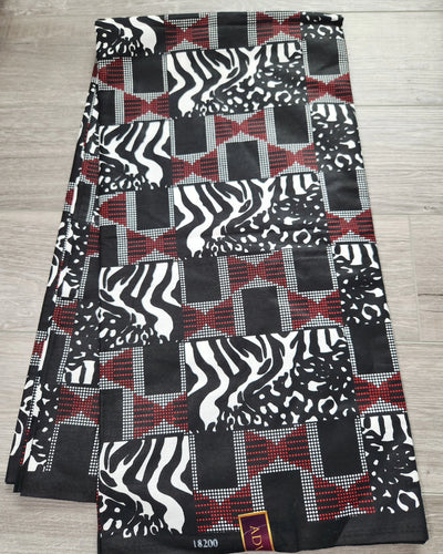 Black and White African Print Fabric, Ankara Fabric